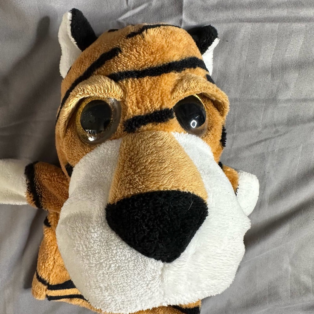 KELLY TOY Plush Tiger Hand Puppet 10" Sparkle Eyes 2016